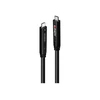 USB Kabelis - LINDY USB 3.2 5Gbps ir DP 1.4 Type C Hibridinis Kabelis (2 juostos), 5Gbps, 4K30Hz, 60W, 8 m, Juodas