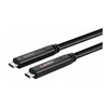 USB Kabelis - LINDY USB 3.2 5Gbps ir DP 1.4 Type C Hibridinis Kabelis (2 juostos), 5Gbps, 4K30Hz, 60W, 8 m, Juodas