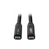 USB Kabelis - LINDY USB 3.2 5Gbps ir DP 1.4 Type C Hibridinis Kabelis (2 juostos), 5Gbps, 4K30Hz, 60W, 8 m, Juodas