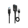 Kabelis USB Lindy 2x USB-A - USB-A 35 m Juodas (43357)