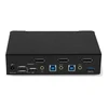 KVM Jungiklis - LINDY 2 Prievadų DisplayPort 1.4, USB 3.0 ir Garso KVM Jungiklis, 7680x4320@60Hz, Juodas