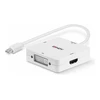 Adapteris - LINDY Mini DisplayPort 1.2 į HDMI, VGA ir DVI-D Aktyvus Adapteris Konverteris, 3840x2160 30Hz, Baltas