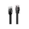Lindy RJ45, 3m, plokščia, juoda (47523)
