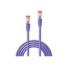 Tinklo Kabelis - LINDY 3m Cat.6 S/FTP 250MHz Varis RJ45 M/M Purpurinis