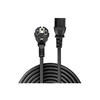 Maitinimo Laidas - LINDY Schuko Kištukas į C13, 5m, 10A/250V, Varis, PVC, Juodas