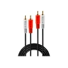 Garso Kabelis - Lindy 10 m 2×RCA Stereo M Į M Paauksuoti Galai
