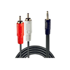 GARSO KABELIS 2XRCA/3.5MM M/M 3M/35682 LINDY