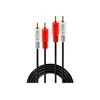 Kabelis Lindy RCA (Cinch) x2 - RCA (Cinch) x2 3m juoda (35662)
