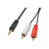 GARSO KABELIS 2XRCA/3.5MM M/M 3M/35682 LINDY