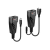 USB Prailginimas - LINDY USB 2.0 Type C Cat.6 Prailginimas, 480Mbps, 100 m, Juodas
