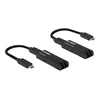 USB Prailgintuvas - LINDY Pluoštinis USB 3.2 Type C Prailgintuvas, 100m, 10Gbps, 5VDC, 2A, Juodas