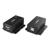 USB Prailginimas - LINDY 2 Prievadų USB 2.0 Cat.6 Prailginimas, 50 m, Juodas