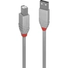 USB Kabelis - LINDY Anthra Line USB 2.0 Type A į B Laidas M/M, 5 m, Pilkas