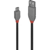 USB Kabelis - LINDY Anthra Line USB 2.0 Type A į Micro-B Laidas M/M, 2 m, Juodas