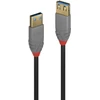 USB Prailginimo Laidas - LINDY Anthra Line USB 3.2 M/F Laidas, 5Gbps, 3 m, Juodas