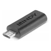 Lindy Adapteris - USB 2.0 Micro-B M/F į C F 480Mbps Nikelio Danga