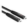 USB Kabelis - LINDY USB 3.2 5Gbps ir DP 1.4 Type C Hibridinis Laidas, 4K30Hz Vaizdas, 60W, 10 m, Juodas