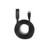 USB Prailginimo Laidas - LINDY USB 3.0 Aktyvus Prailginimo Laidas Type A į C, 10 m, Juodas