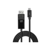 Adapterio Kabelis - LINDY USB Type C į DP 8K60 Adapterio Kabelis, 7680x4320@60Hz, 1 m, Juodas