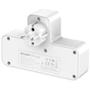 Beline maitinimo lizdas su LED apšvietimu 2xUSB-A/USB-C/2xAC baltos spalvos