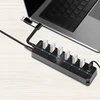 HUB USB LogiLink LogiLink USB 3.2 Gen1 Hub 7 Port Ein-/Ausschalter juodas