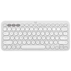 Belaidė klaviatūra Logitech PEBBLE KEYS 2 K380S, Baltos spalvos, Išdėstymas: US tarptautinis (Qwerty)