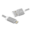 Lamex LTC PS USB-Iphone kabelis, 1 m, sidabrinės spalvos.