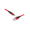 Lamex LTC PS USB - microUSB kabelis 1 m raudonos spalvos pintas kabelis
