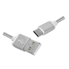Lamex LTC PS USB -mikroUSB kabelis, 1 m, sidabrinės spalvos.