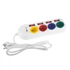 Listwa „Maclean“ maitinimo laidas, 4 lizdų + USB, su jungikliais, 250 V kintamoji srovė / 10 A, 1,5 m, baltas, MCE508 W