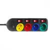 Listwa „Maclean“ maitinimo laidas, 4 lizdų + USB, su jungikliais, 250 V kintamoji srovė / 10 A, 1,5 m, juodas, MCE508 B