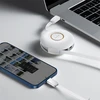Magnetic USB cable Baseus Zinc 3in1 USB-C | Lightning | Micro 20W, 1m (baltas)