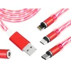 Aptel Maitinimo laidas Magnetinis LED kabelis - laidas 3in1, raudonas