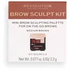Makeup Revolution London Brow Sculpt Kit rinkinys ir paletė antakiams moterims, 2,2 g