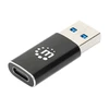 Adapteris USB Manhattan USB-A - USB-C Juodas (153980)