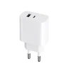 Maxlife MXTC-06 PD QC įkroviklis 1x USB-C 1x USB 30W baltos spalvos