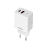 Telforceone Maxlife MXTC-13-20AC PD QC charger 1x USB-C 1x USB 20W baltas