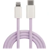 Maxlife MXUC-06 kabelis USB-C - Lightning 1,0 m 20W violetinės spalvos nylon