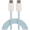 Maxlife MXUC-06 kabelis USB-C - USB-C 1,0 m 20W mėlynos spalvos nylon
