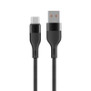 Maxlife MXUC-07 kabelis USB - USB-C 1,0 m 3A juodos spalvos nylon