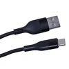 Maxlife MXUC-07 kabelis USB - USB-C 1,0 m 3A juodos spalvos nylon