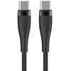 Maxlife MXUC-08 laidas USB-C – USB-C 1,0 m 100W juodas nailoninis