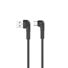 Telforceone Maxlife MXUC-09 angle cable USB - USB-C 2,0 m 3A juodas