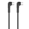 Maxlife MXUC-09 angle kabelis USB-C - USB-C 1,0 m 60W juodos spalvos