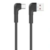 Maxlife MXUC-09 angle kabelis USB - USB-C 1,0 m 3A juodos spalvos