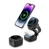 Maxlife MXWC-06 magnetinis belaidis įkroviklis 15W juodos spalvos 3in1