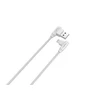 Maxximus Kabelis MX CORNER FAST CHARGE LIGHTNING 2.4A / 1m, baltos spalvos