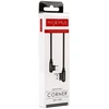 Maxximus Kabelis MX CORNER FAST CHARGE TYPE-C 2.4A / 1m, juodos spalvos