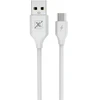 Maxximus Kabelis MX SET 2.4A / TYPE-C / 1m baltos spalvos
