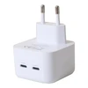 Tinklo įkroviklis PD 35W 2x USB-C Maxximus Thunder baltos spalvos